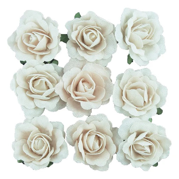 40mm Linen Rose Head Flowers